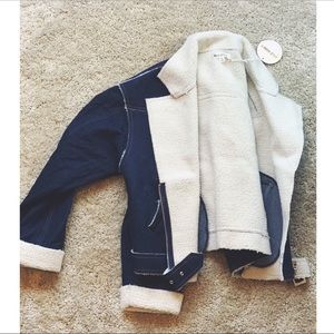 Suede Jacket with Buckle and Zipper Detail